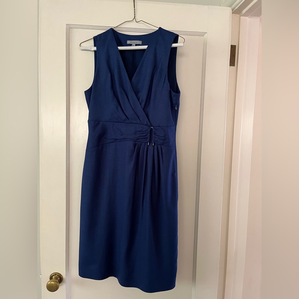 Classiques Entier knee length sleeveless dress. Sapphire blue